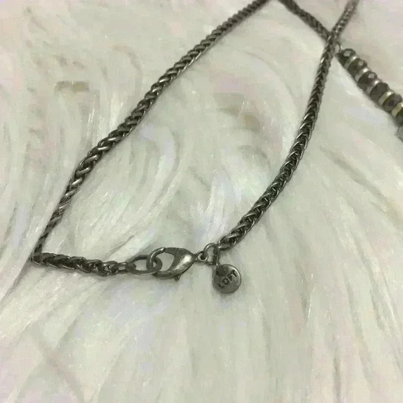 LOFT Statement Necklace Heart Star Long - Picture 3 of 4